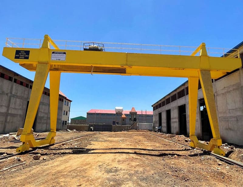 50-Ton-Double-Girder - Gantry-Crane-ine-Wheels